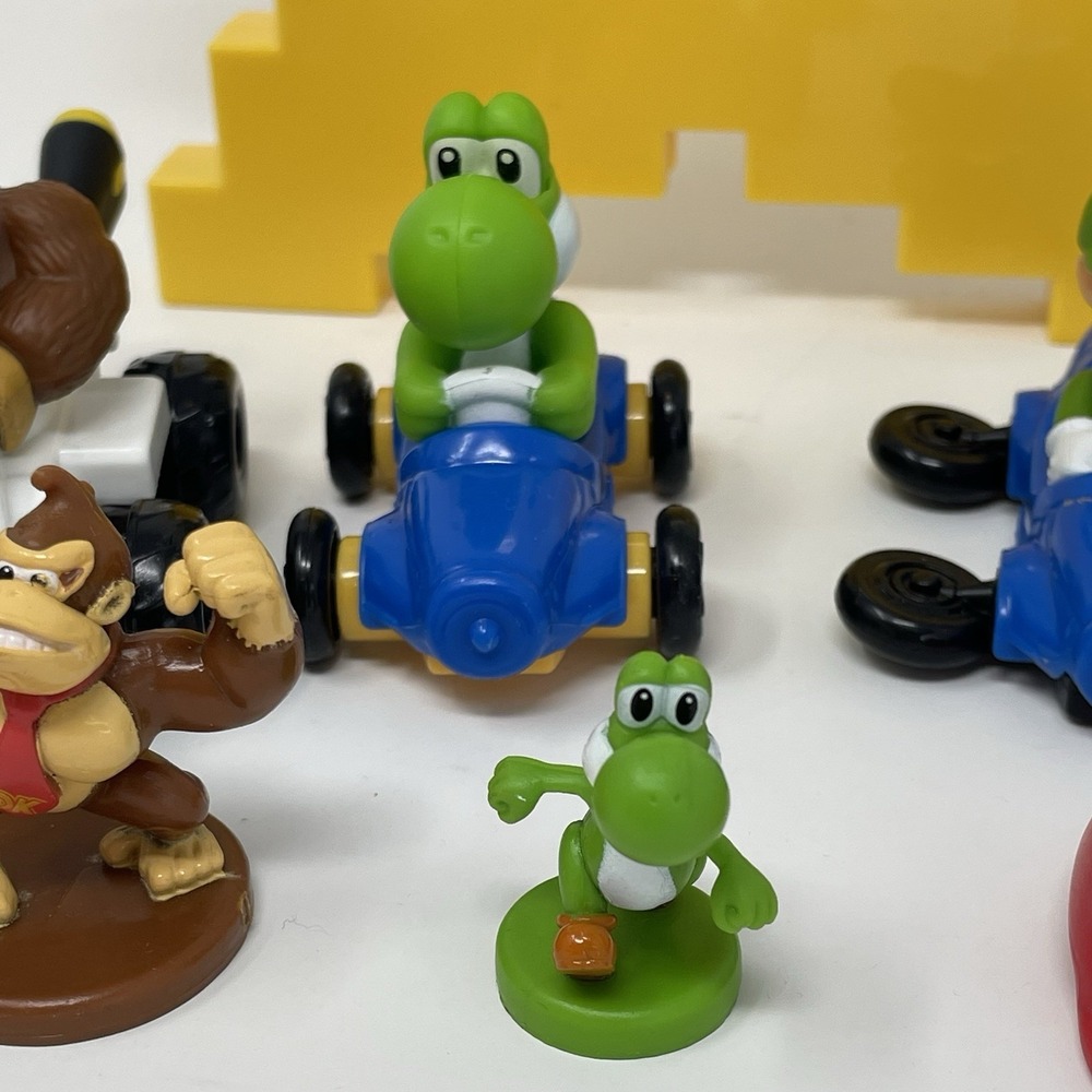 Hot Wheels McDonalds Mario Kart Donkey Kong Racers Figure Lot 12 Bowzer Badwagon - Picture 8 of 8